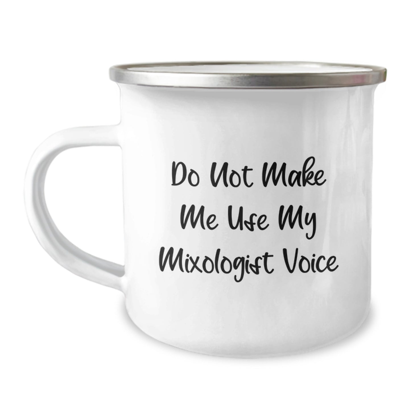 Funny Mixologist Gifts from Men to Wife on Mother's Day Unique Camping Mug - Don't Make Me Use My Mixologist Voice - Image 1