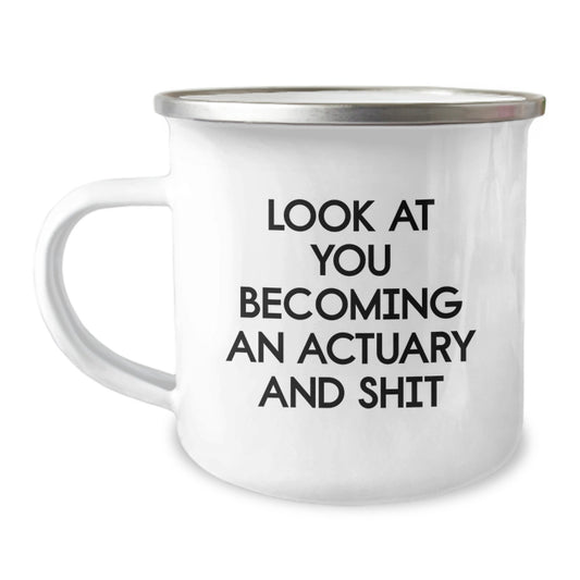 Birthday Gift for Her Actuary Camping Mug Present - Image 1