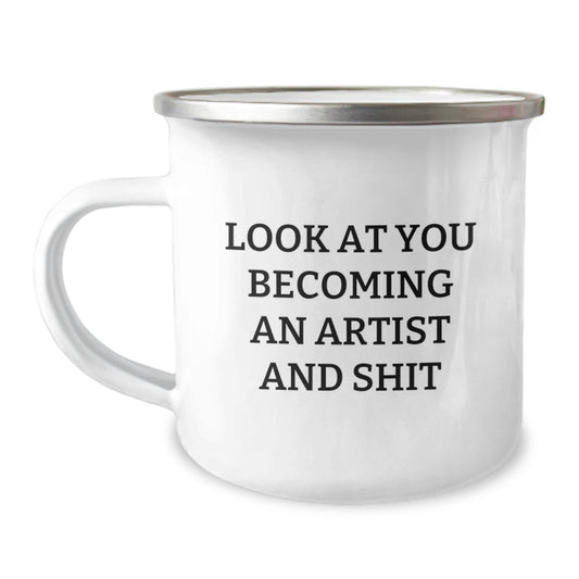 Unique Gifts from Friends to Artist Men - Funny Artist Camping Mug for Him Graduation Unique Gifts - Image 1