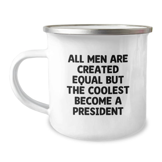 President Funny Camping Mug Gifts for Him Birthday Unique Presents from Family Friends - Image 1
