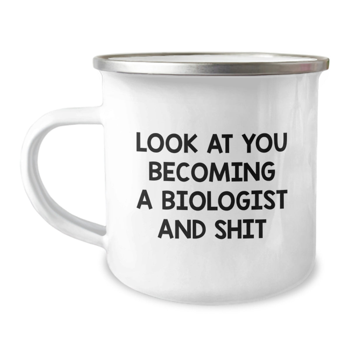 Birthday Gift Biologist Camping Mug for Her – Look At You Becoming A - Image 1