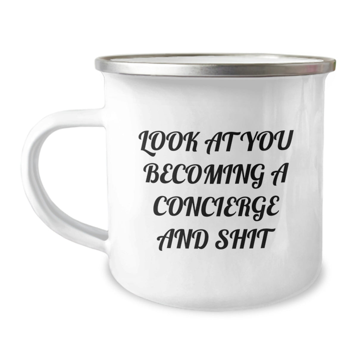 Birthday Gift Present for Her Concierge Camping Mug with Enamel Finish - Image 1