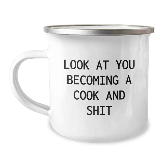 Cook Keepsake Birthday Gift Camping Mug for Him Stainless Steel 12oz - Image 1