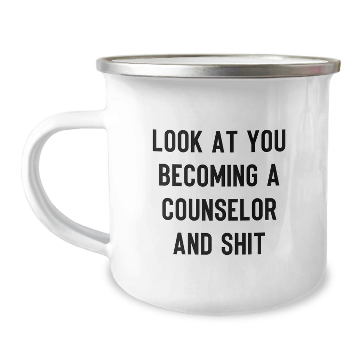 Counselor Keepsake Camping Mug for Him Birthday Gift with Bold Quote - Image 1