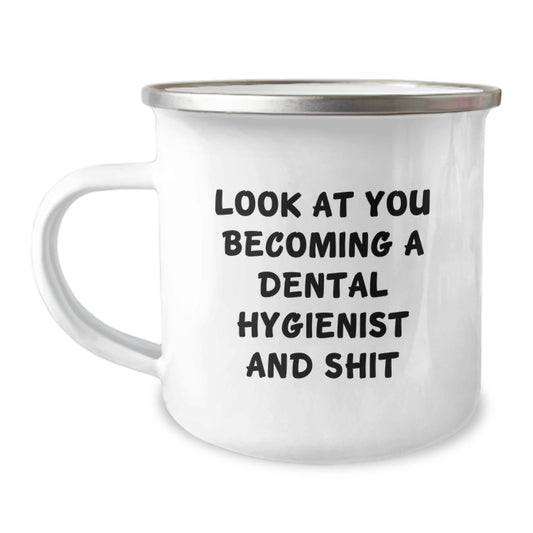 Birthday Gift Dental Hygienist Camping Mug for Her Present - Image 1