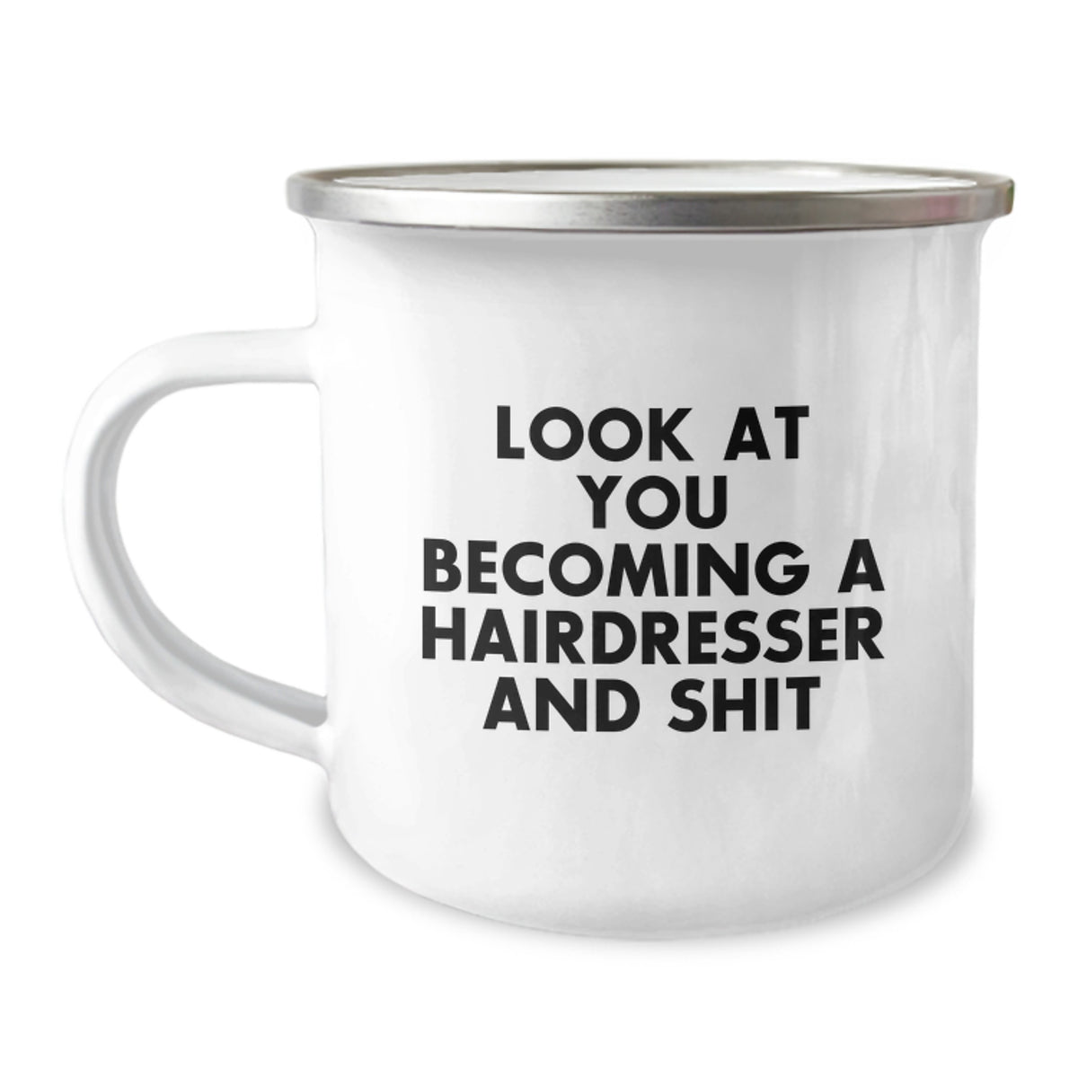 For Him Keepsake Birthday Gift Hairdresser Stainless Mug with Quote - Image 1