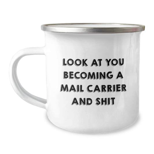 Funny Mail Carrier Gifts from Friends & Family - Mom's Unique Camping Mug - Image 1