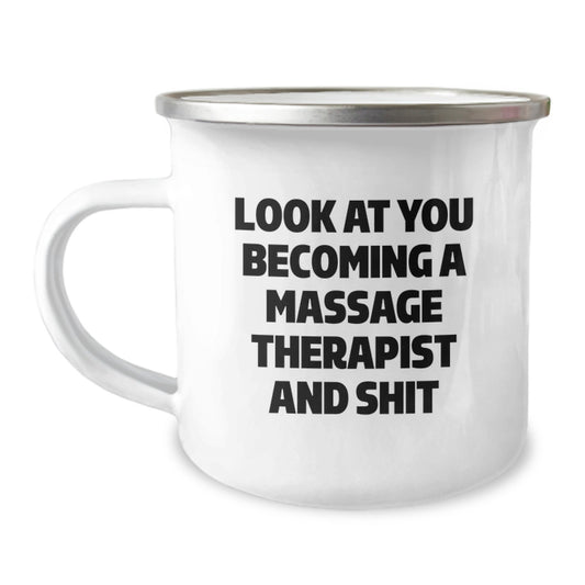 Massage Therapist Keepsake Camping Mug for Him Birthday Gift - Image 1
