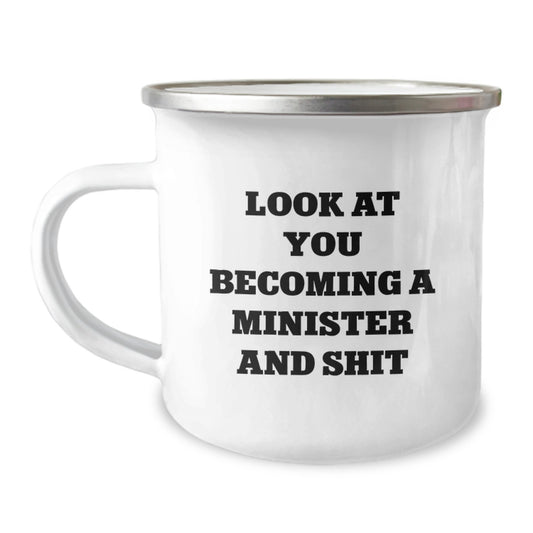 Minister Camping Mug for Her Present Birthday Gift - Image 1