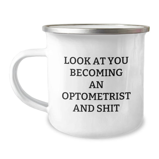 Gifts for Optometrists, Funny Camping Mugs, Graduation Unique Gifts from Friends and Family - Image 1