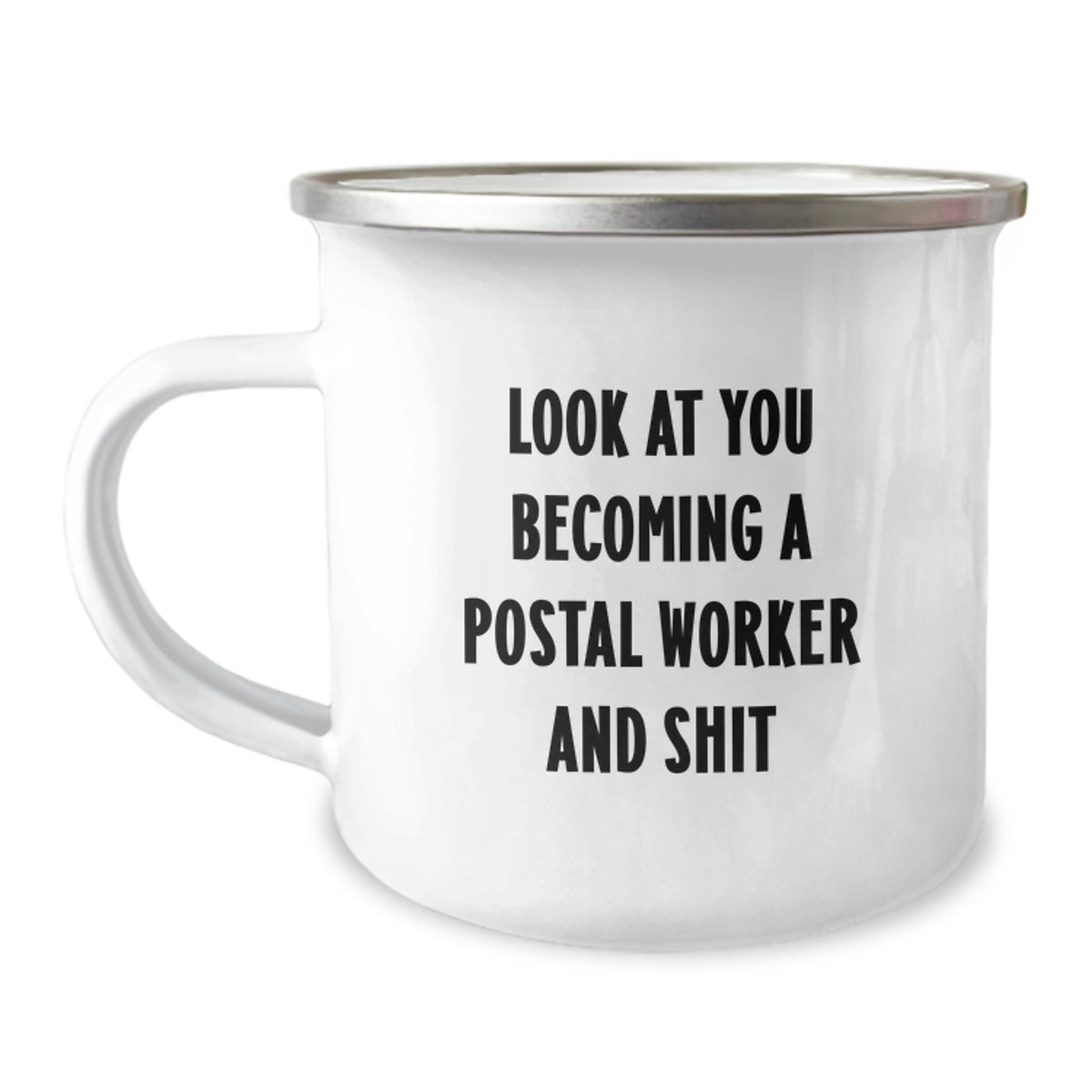 Postal Worker Keepsake Camping Mug for Him Birthday Gift Enamel Finish - Image 1