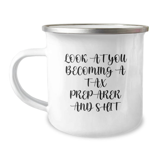Tax Preparer Gift for Him A Humorous Keepsake Camping Mug - Image 1