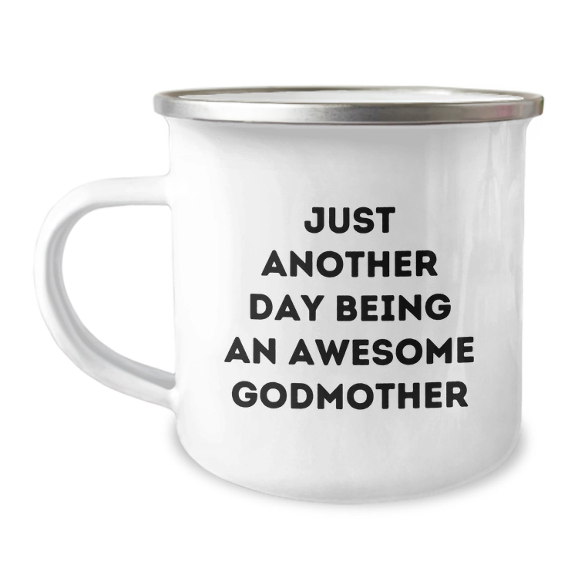 Funny Godmother Gifts from Women to Godmother for Birthday Unique Camping Mug - Just Another Day Being An Awesome Godmother - Image 1