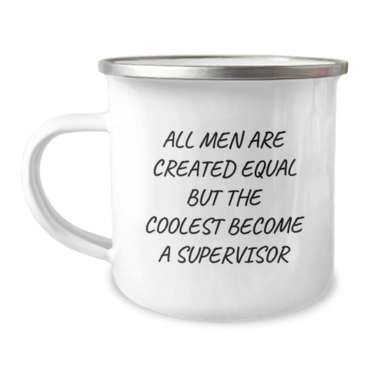 Valentine's Unique Gifts for Supervisor, Funny Quote Supervisor Camping Mug 12 oz Stainless Steel - Image 1