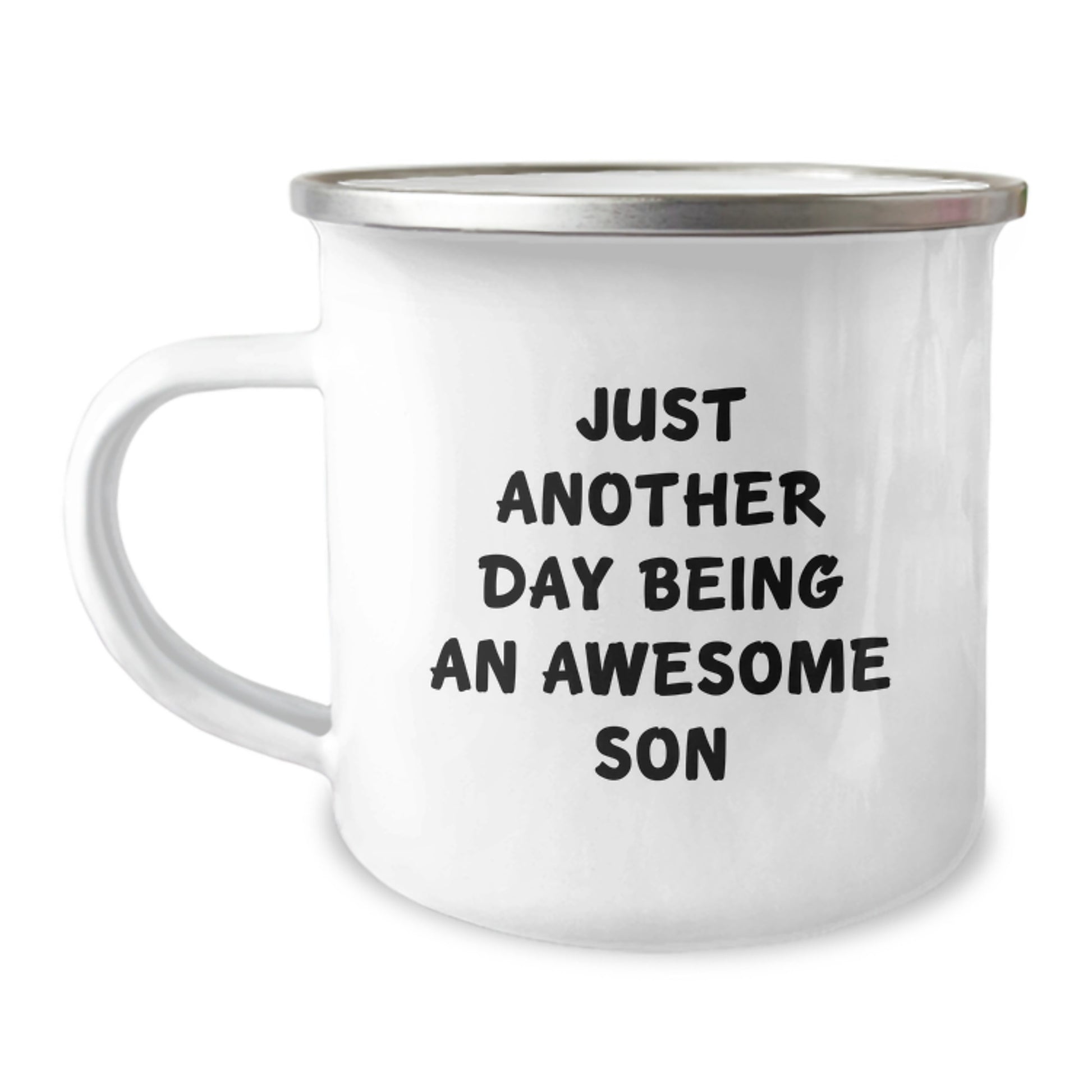 Funny Son Camping Mug Gifts from Dad to Son on Mother's Day - Image 1