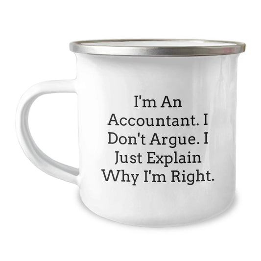 Funny Accountant Gifts for Mom - 'I'm An Accountant' Camping Mug - Stainless Steel with Enamel Finish - Perfect for Mother's Day Unique Gifts from Son or Daughter to Mom - Image 1