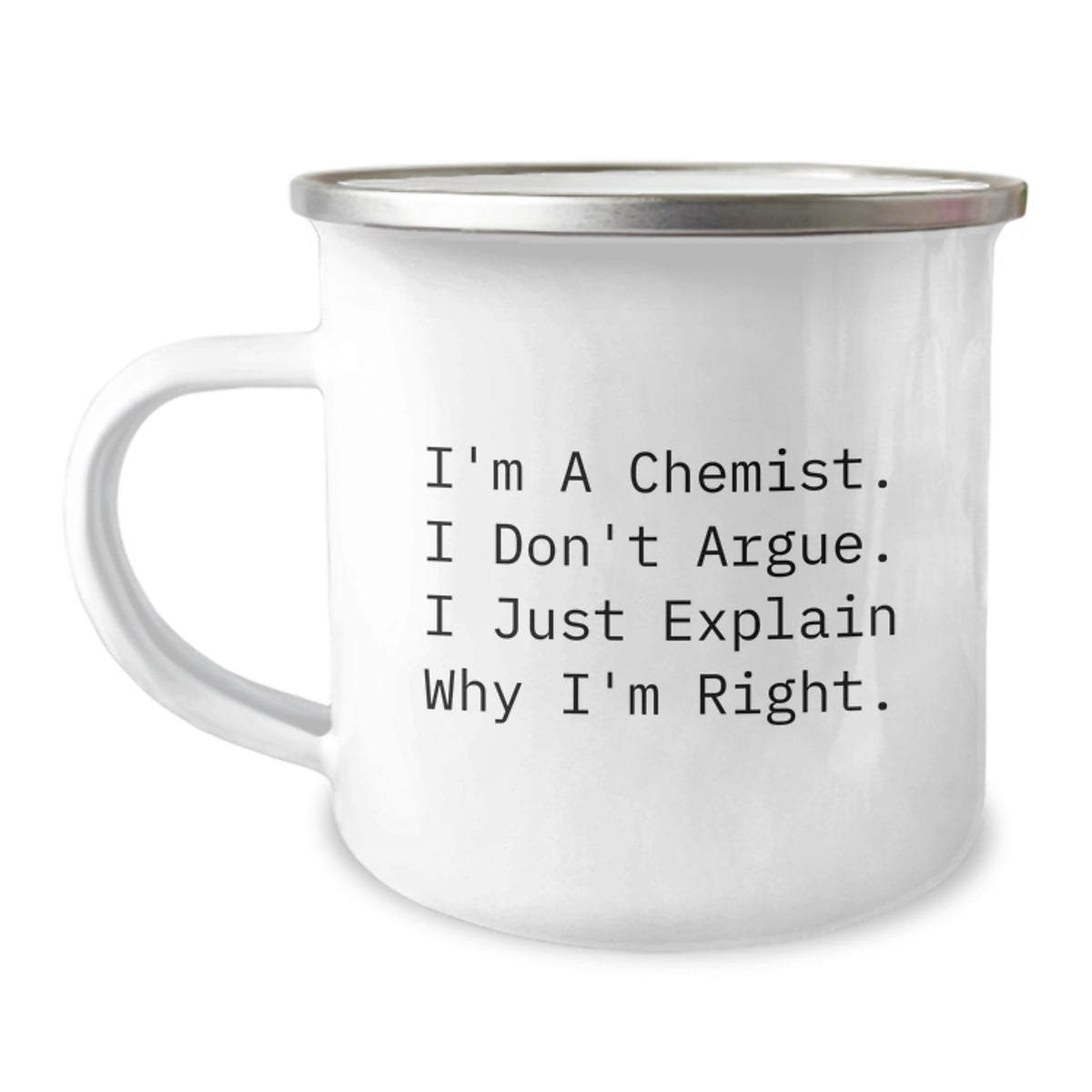 Witty Chemist Camping Mug Gift for Friends I Just Explain Why - Image 1
