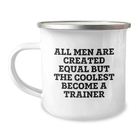 Funny Trainer Gifts from Family for Dad on Father's Day Unique Trainer Camping Mug - Image 1