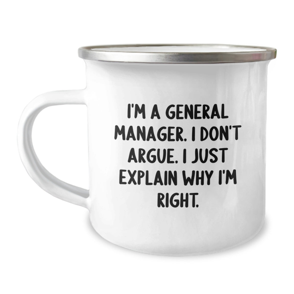 General Manager Gift for Him A Witty Keepsake Camping Mug - Image 1