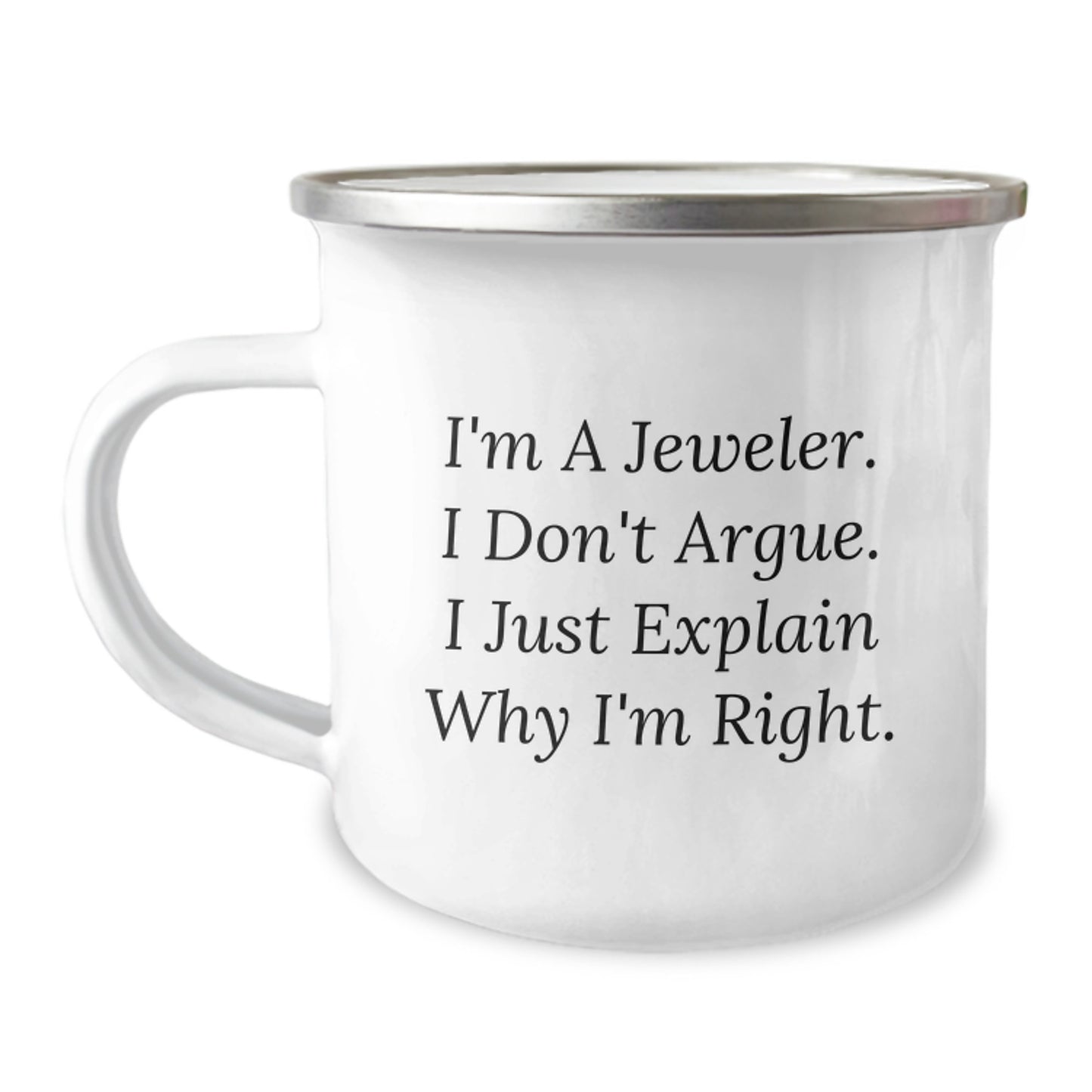 Funny Jeweler Camping Mug Gifts from Men to Friends, Graduation Unique Gifts for Jeweler, Funny Mug for Camping Enthusiasts - Image 1