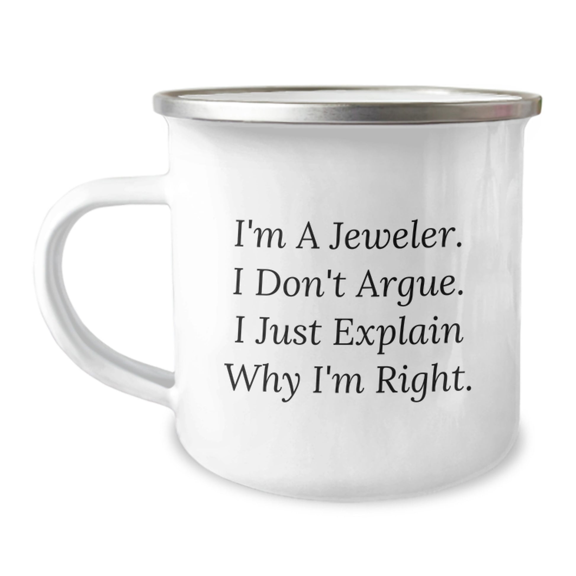 Funny Jeweler Camping Mug Gifts from Men to Friends, Graduation Unique Gifts for Jeweler, Funny Mug for Camping Enthusiasts - Image 1