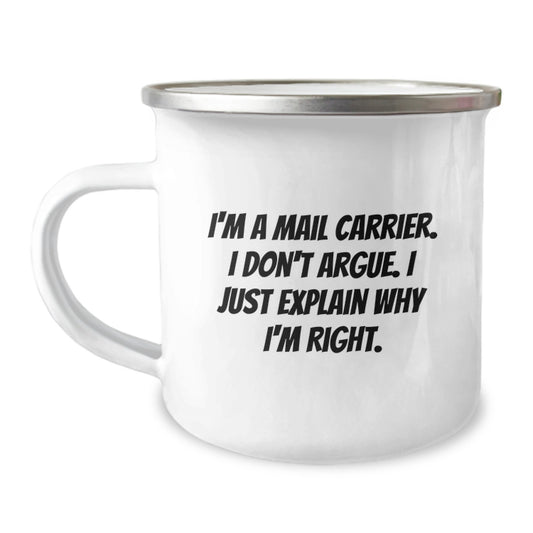 Funny Mail Carrier Gifts from Men to Mail Carrier Friends Camping Mug for Graduation Unique Presents - Image 1