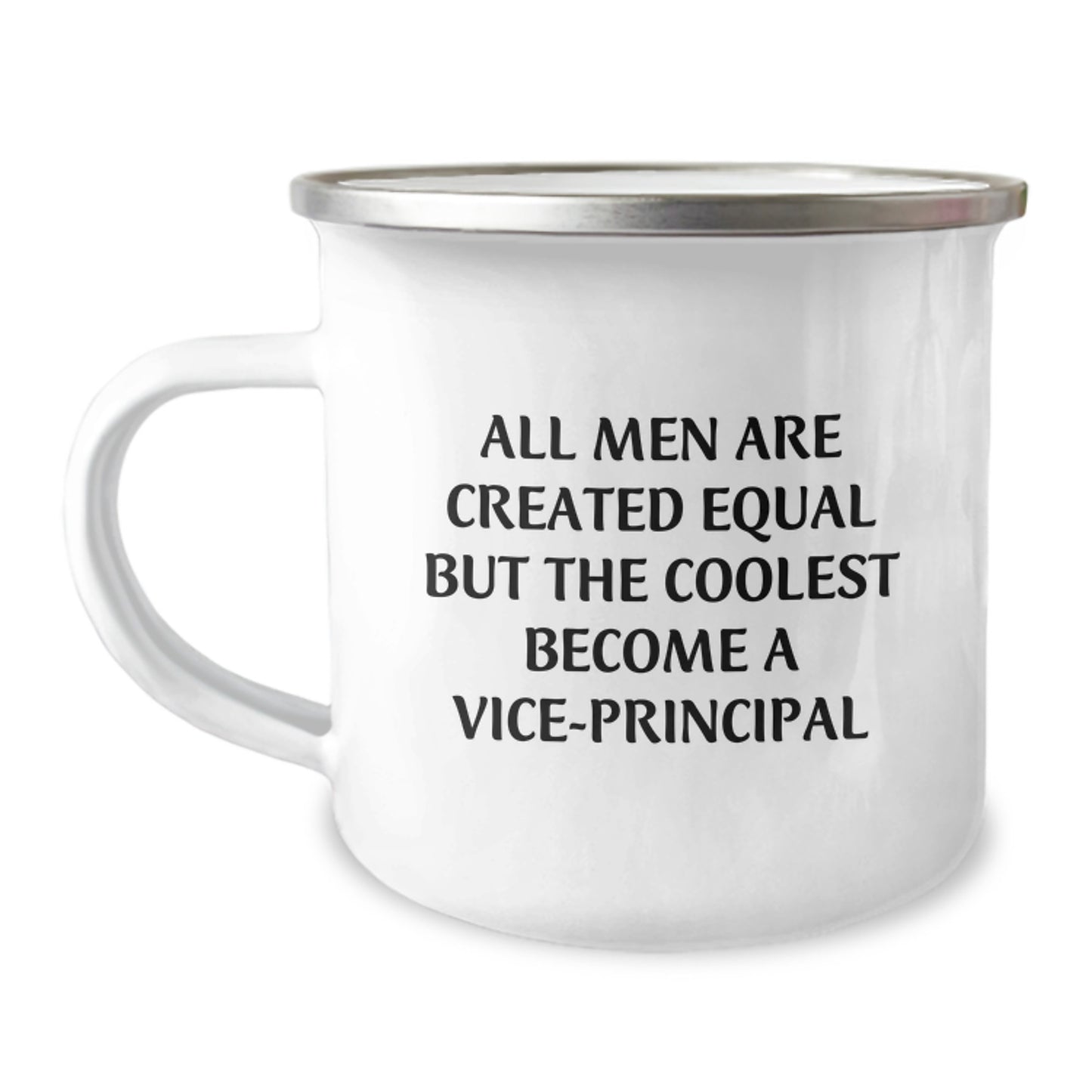 Funny Vice-principal Gifts for Him - Vice-principal Enthusiast Camping Mug, All Men Are Created Equal - Unique Father's Day Unique Gifts from Men to Vice-principal - Image 1