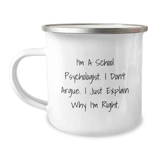 Birthday Gift for Her School Psychologist Camping Mug Keepsake Present - Image 1