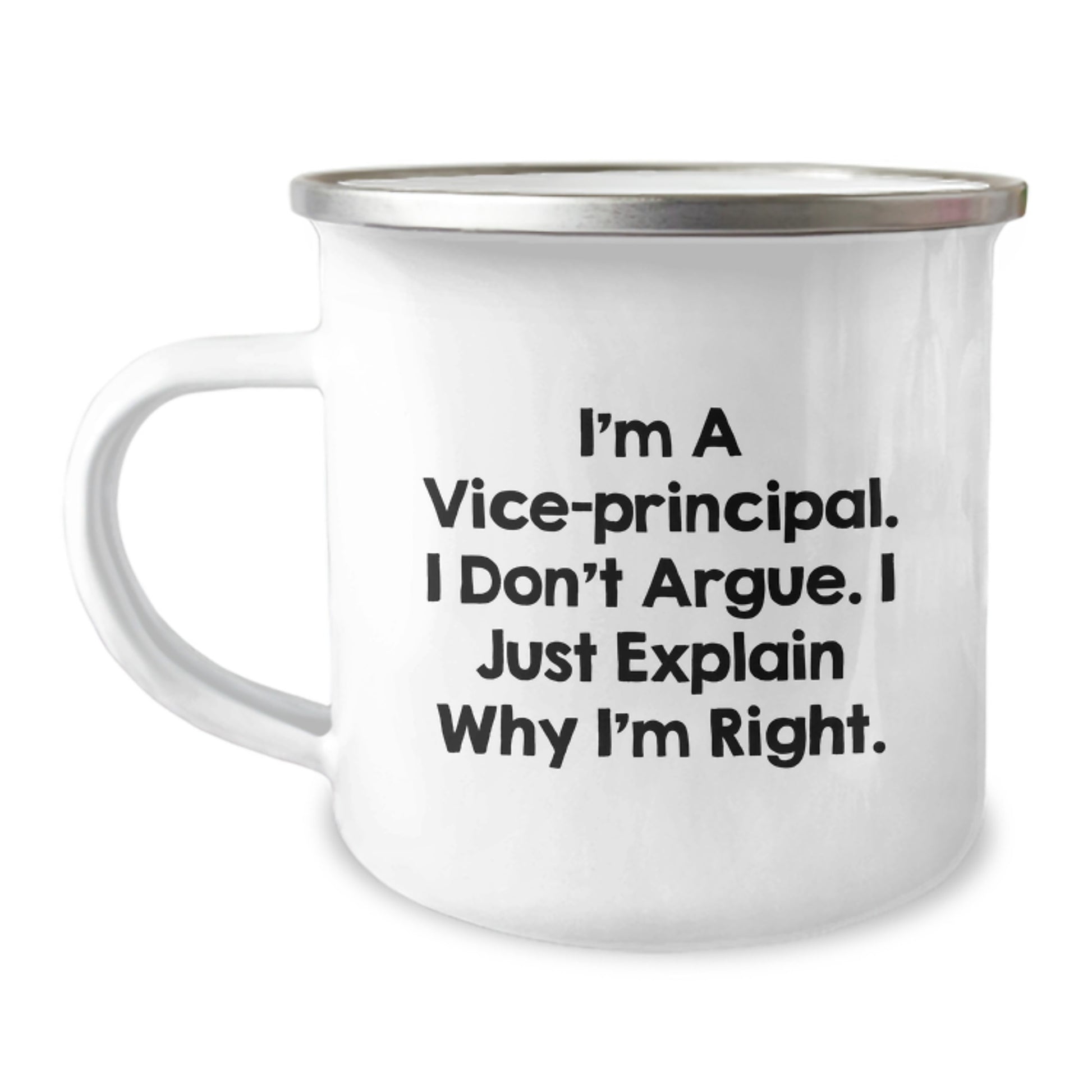 Funny Vice-principal Gifts from Friends, Vice-principal Christmas Unique Mugs for Men, 'I Don't Argue. I Just Explain Why I'm Right.' - Image 1