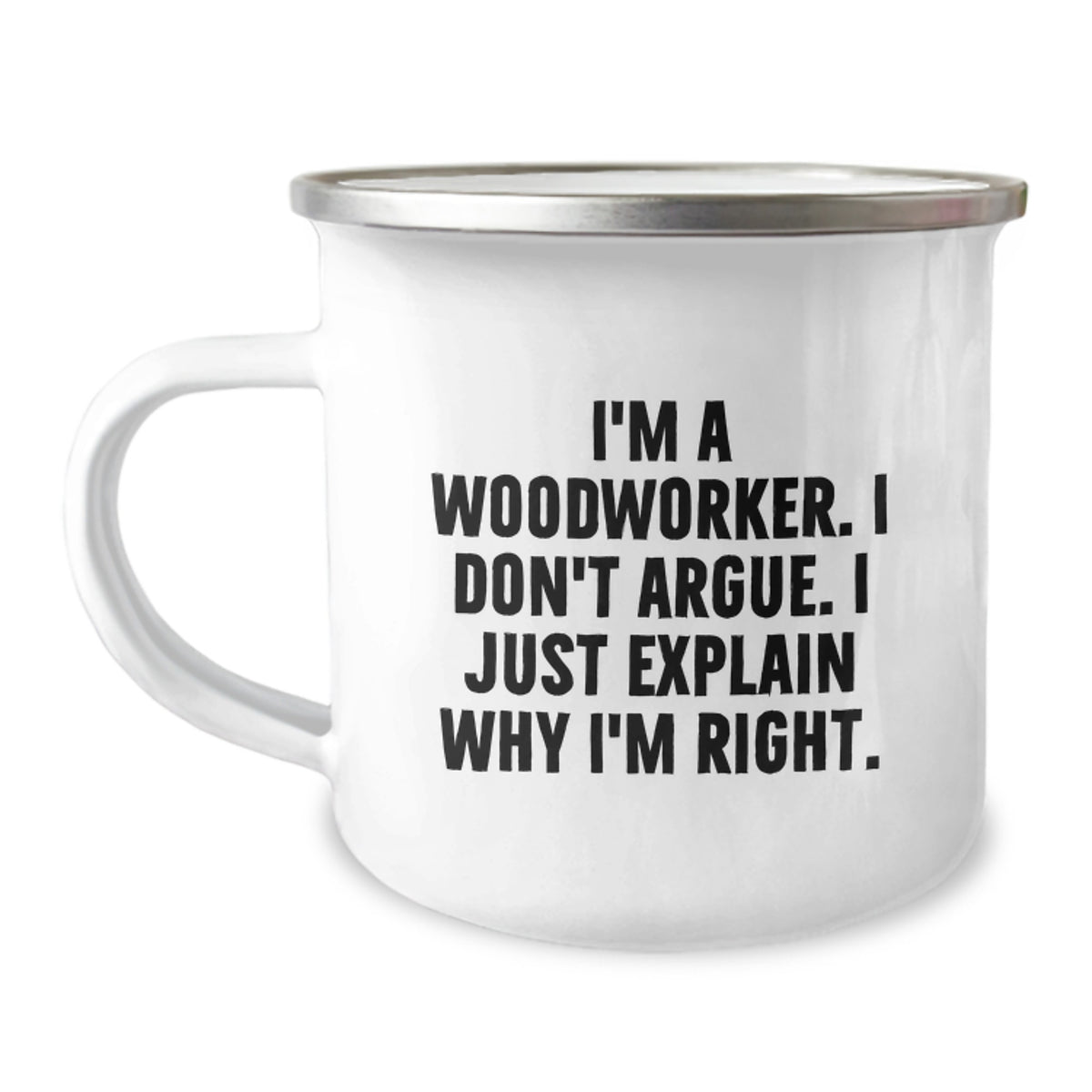 Woodworker Gift for Him - A Righteous Keepsake Camping Mug - Image 1