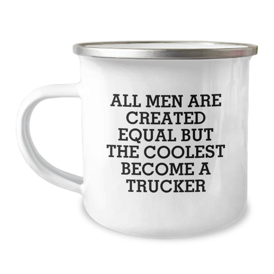 Funny Trucker Gifts for Men, Trucker Camping Mug with Inspirational Quote, Gifts from Friends or Family for Trucker Graduation Unique Gifts - Image 1