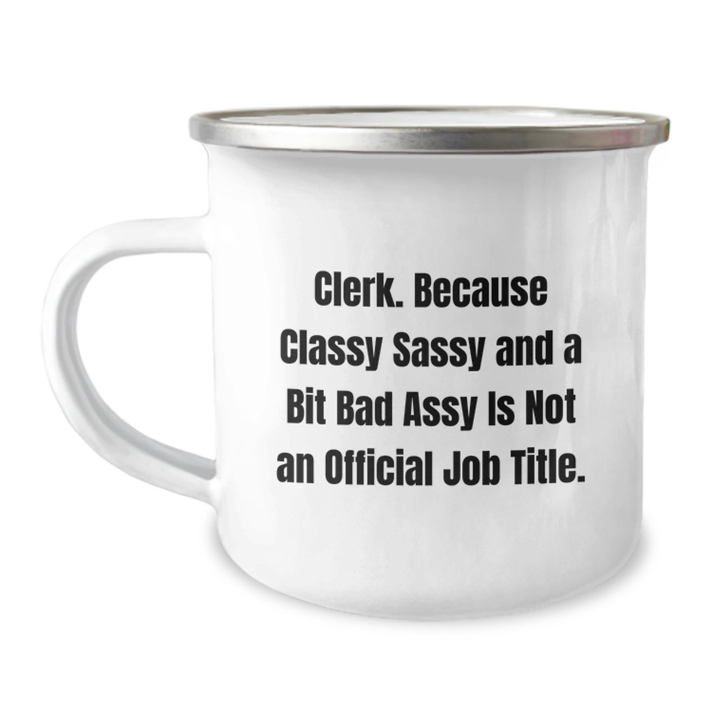 Funny Clerk Gifts from Friends, Unique Camping Mug for Clerk, Mother's Day Unique Gifts - Image 1