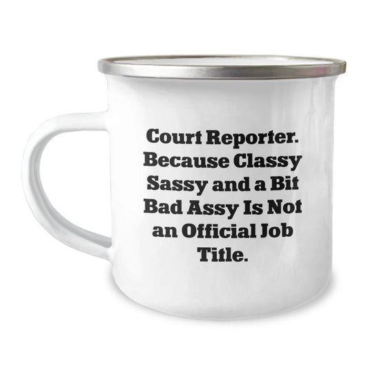 Court Reporter Christmas Unique Gifts from Friends for Court Reporters - Funny Camping Mug, Court Reporter Gift for Men or Women - Image 1