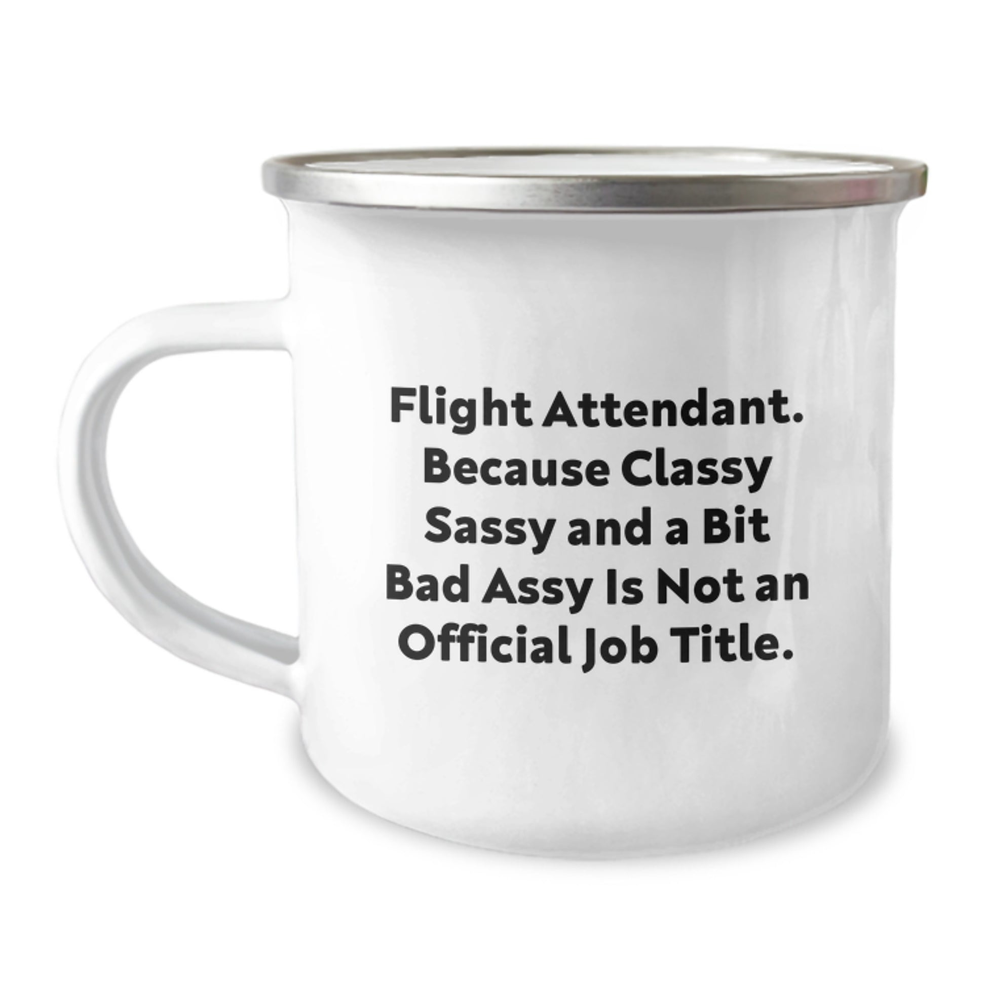 Funny Flight Attendant Gifts for Her, Camping Mug for Women, Unique Graduation Ideas from Women Friends to Classy Sassy Flight Attendant - Image 1