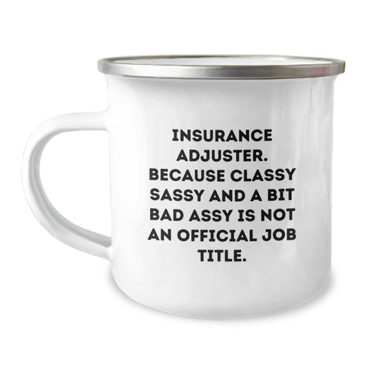 Birthday Gift Camping Mug for Her – Insurance Adjuster – Present - Image 1