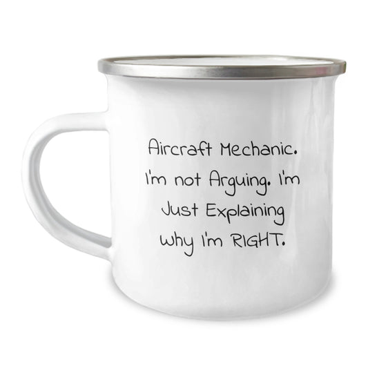 Aircraft Mechanic Keepsake Camping Mug for Him Birthday Gift - Image 1