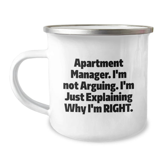 Birthday Gift for Her Apartment Manager Camping Mug Present - Image 1