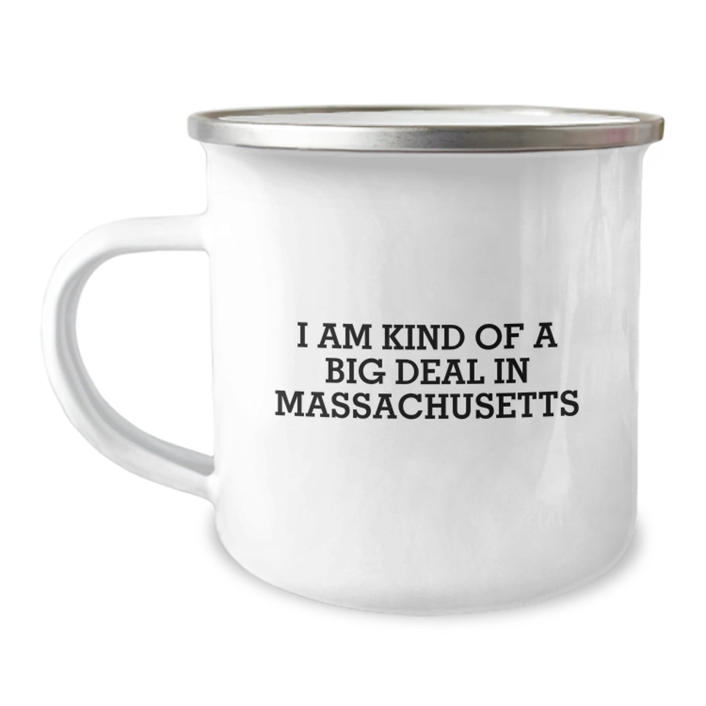 Gifts from Friends to Massachusetts Lovers - 'I Am Kind Of A Prime Selection In Massachusetts' Funny Camping Mug for Valentine's - Image 1
