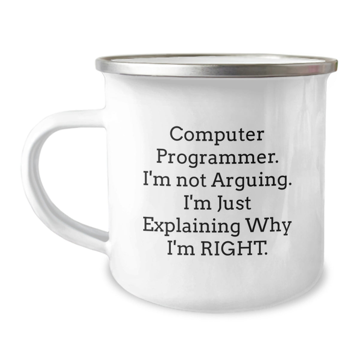 Christmas Gift for Her Witty Computer Programmer Camping Mug Present - Image 1
