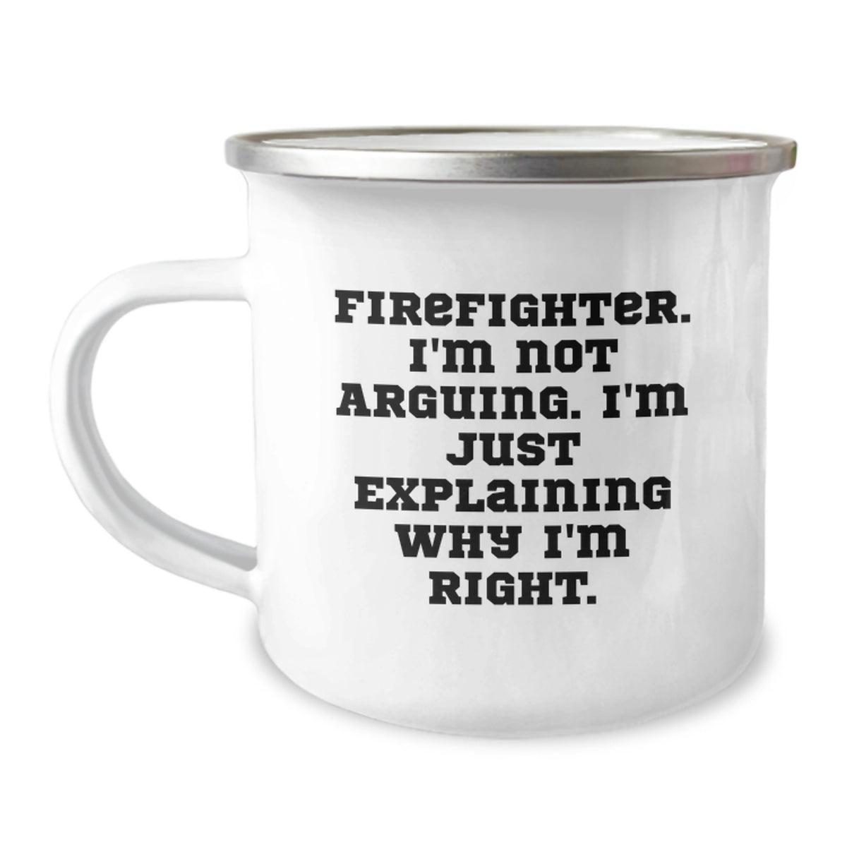 Firefighter Gift for Him A Righteous Keepsake Camping Mug - Image 1