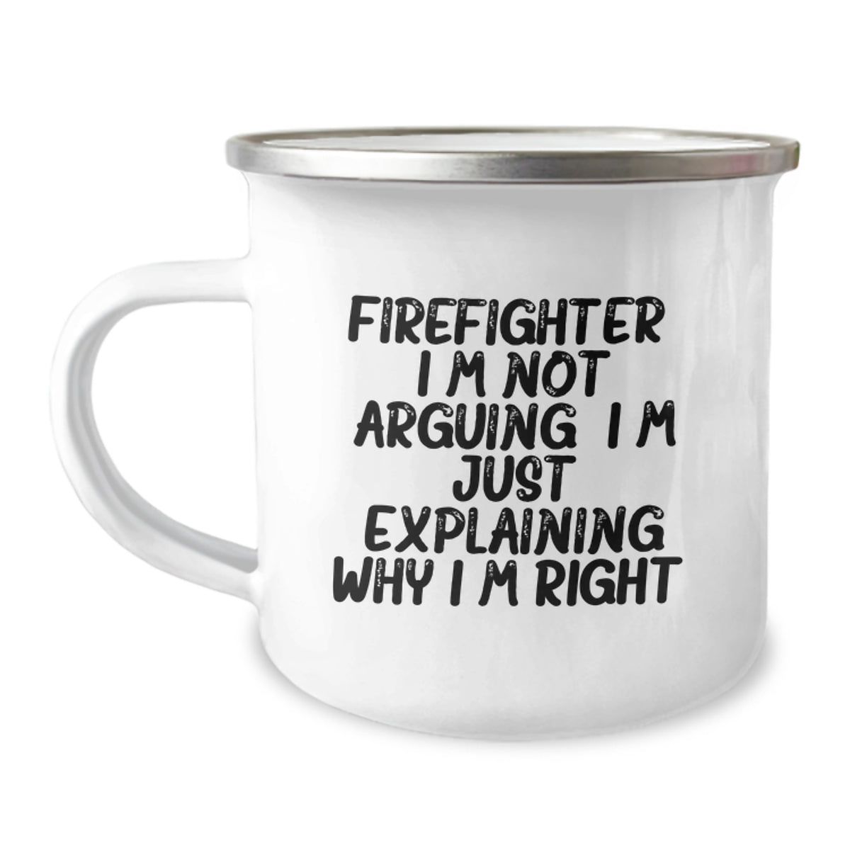 Righteous Firefighter Camping Mug Gift for Friends - Novelty Present - Image 1