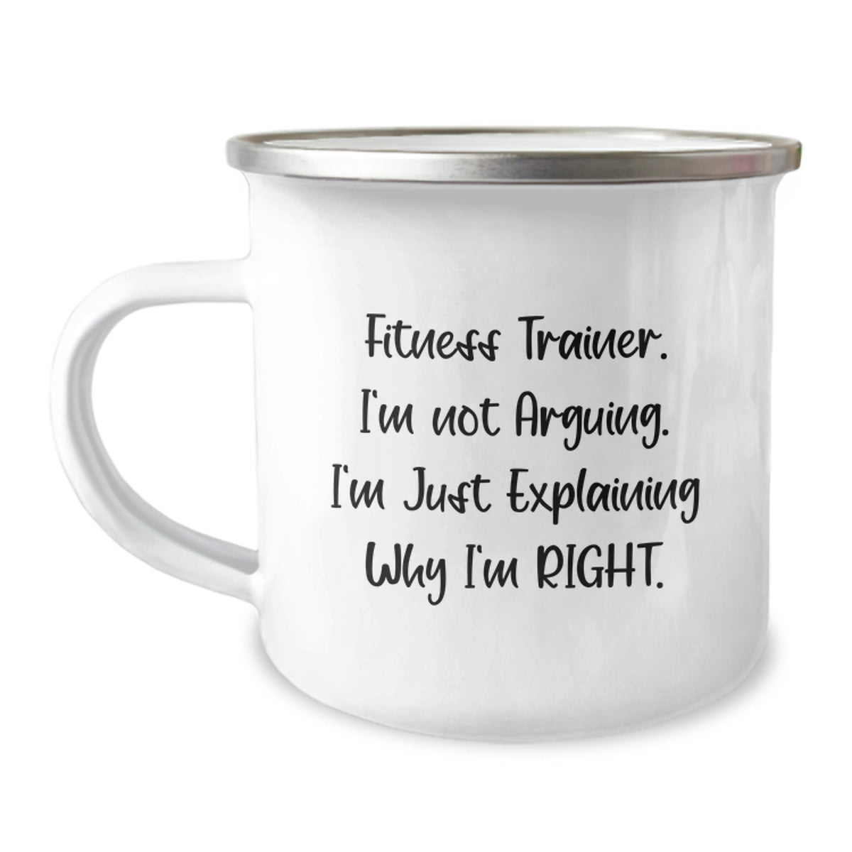 Fitness Trainer Gift for Him - A Righteous Keepsake Camping Mug - Image 1
