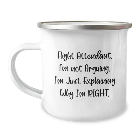 Cute Flight Attendant Gifts for Men and Women - Flight Attendant Humor Mug, Funny Camping Mug, Gifts from Friends and Family for Christmas - Image 1