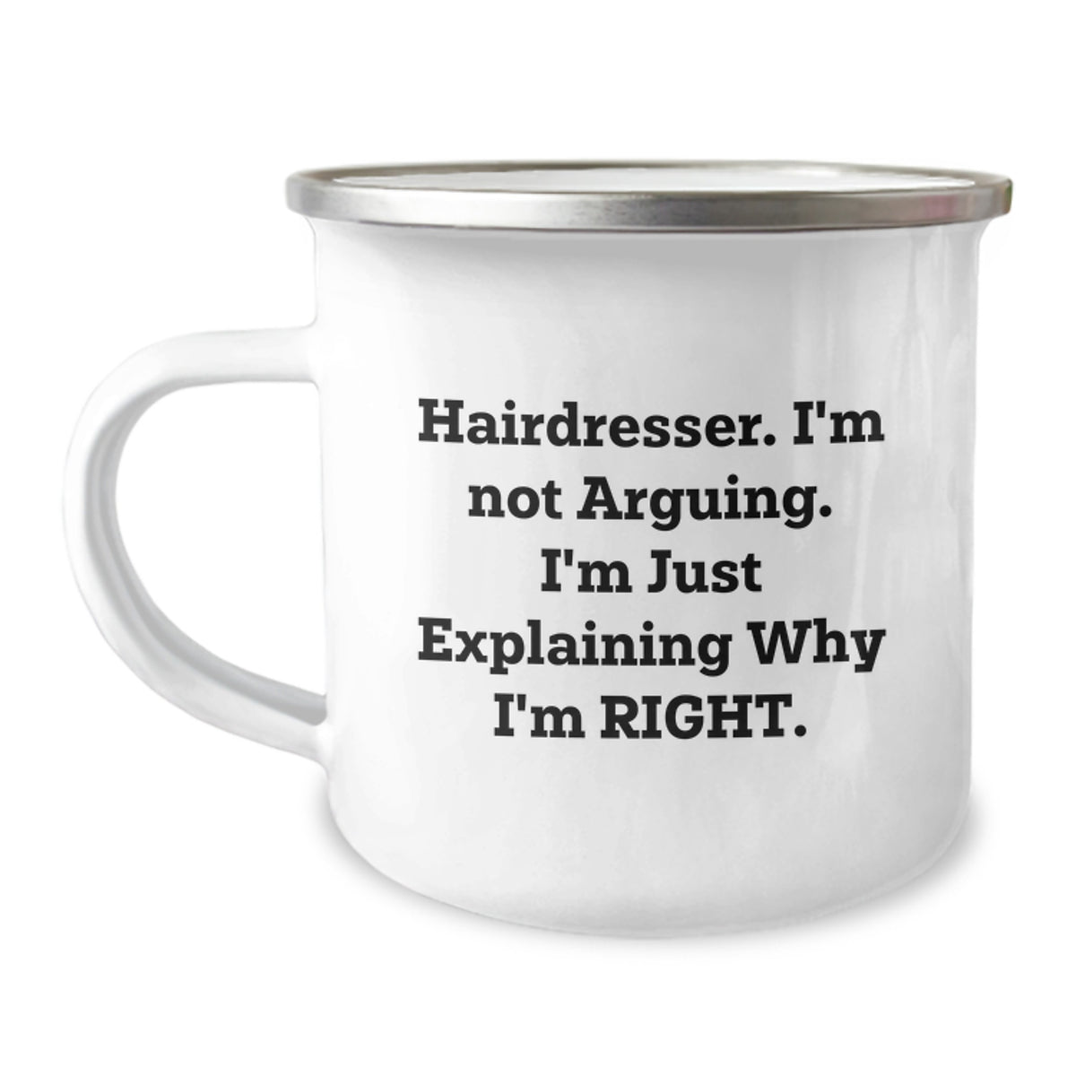 Hairdresser Keepsake Premium Camping Mug for Him Christmas Gift - Image 1
