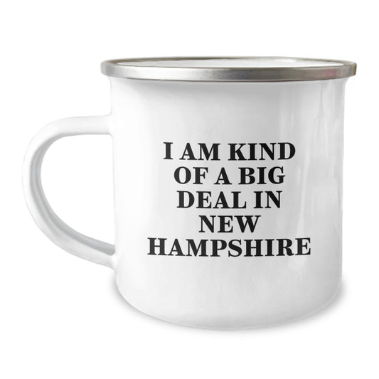 New Hampshire Camping Mug, 'I Am Kind Of A Prime Selection In New Hampshire' Funny Gift from Friends for Dad, Father's Day Unique Gifts - Image 1