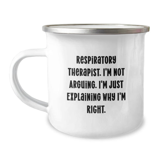 Funny Respiratory Therapist Gifts from Friends to Men, Inspirational Inspirations for Graduation, Camping Mug - Image 1