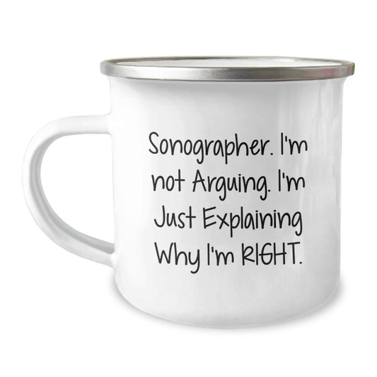 Sonographer Keepsake Camping Mug for Him Birthday Gift - Image 1