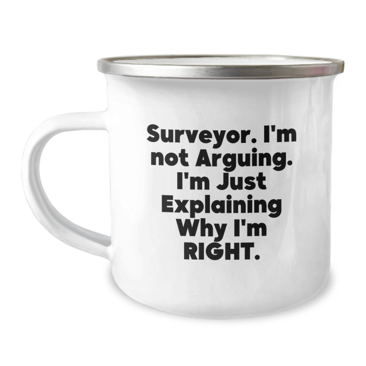 Surveyor Keepsake Camping Mug for Him Stainless Steel Birthday Gift - Image 1