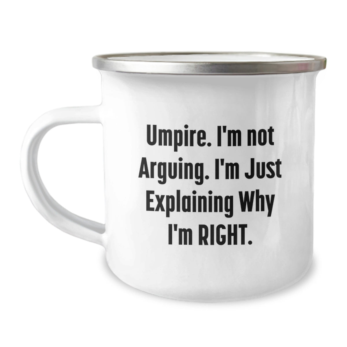 Witty Umpire Camping Mug for Friends Birthday Gift - Image 1