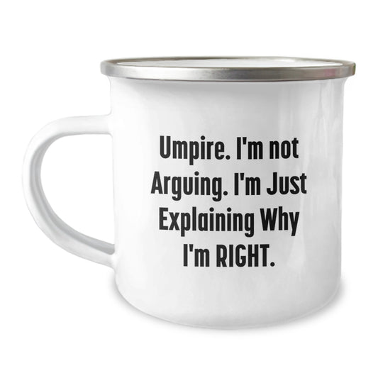 Witty Umpire Camping Mug for Friends Birthday Gift - Image 1